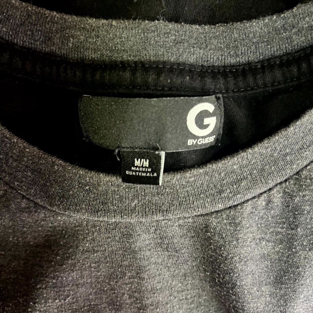 G by Guess T Shirt Mens Medium Black Gray Logo Short Sleeve Crewneck Casual - Picture 7 of 7